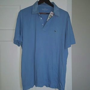 Vineyard Vines Men's Marker Polo Large Blue